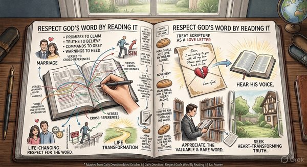 Respect God's Word By Reading It-  Oct 6 Daily devotion